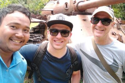 2-Day Angkor Wat Sunrise tour, Banteay Srei & Tonle Sap lake - Angkor Thom’s South Gate to Bayon: stone faces and big city energy