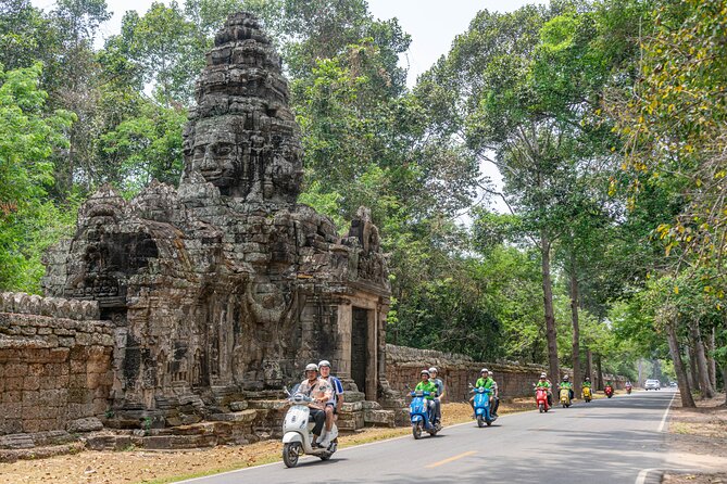 Angkor Adventure Vespa Tour / Tuk Tuk or Car - Angkor Thom and Bayon: Elephants, Towers, and Dense Carvings