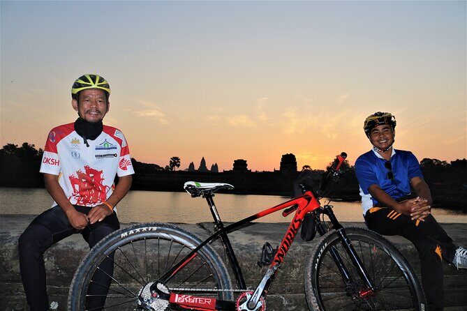 Angkor Sunrise Expedition Cycling Through Serene Backroads - Sunrise at Angkor Wat, before the day gets loud