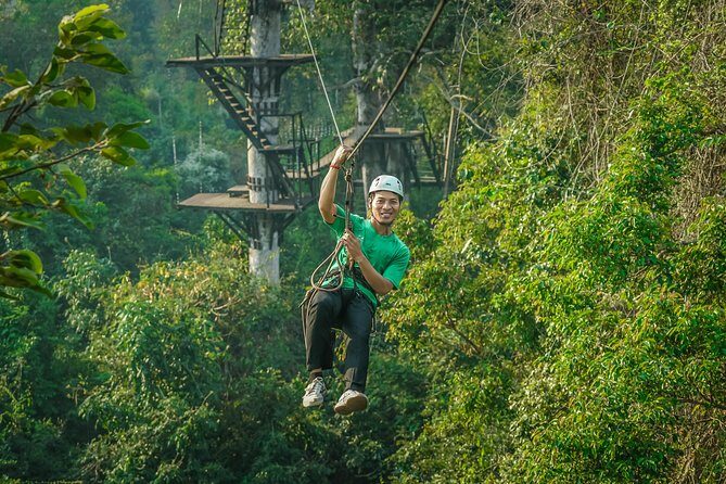 Angkor Wat Park Zip Line Adventure in Siem Reap - Angkor Zipline: the flying portion you actually remember