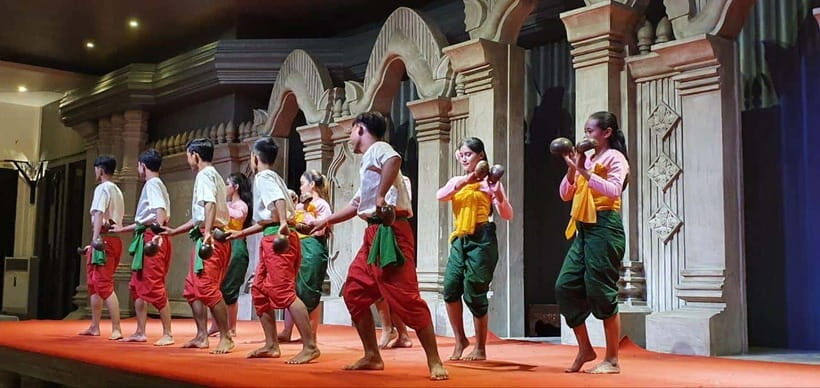 Apsara Performance with Dinner include Pick up & Drop off - The Buffet Dinner Setup: Big Tables, Khmer Favorites, and Room for Veg