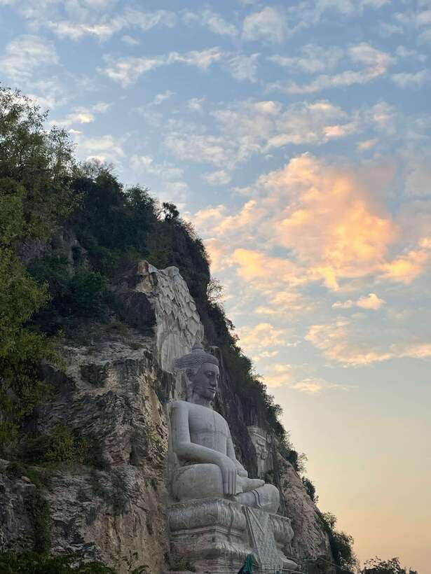 Battambang: Bamboo Train, Bat Cave and Killing Cave Tour - The river drive: villages, countryside, and a suspension bridge viewpoint