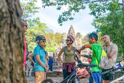 Cycle the Angkor Backroads with lunch / E-Bike or Tuk Tuk - Getting ready: pickup, fitting, and starting at 8:00 am