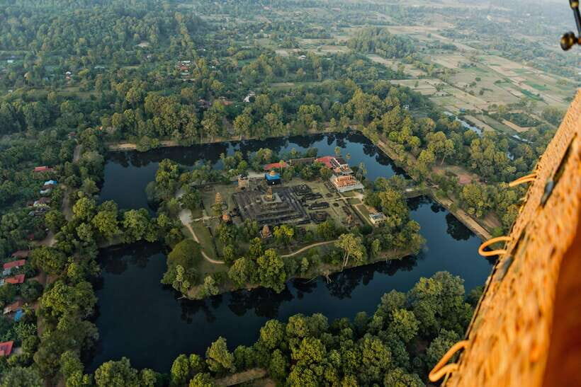 From Krong Siem Reap: Angkor Hot Air Balloon Ride w/ Pickup - The balloon ride itself: about 30 minutes over rice fields and villages