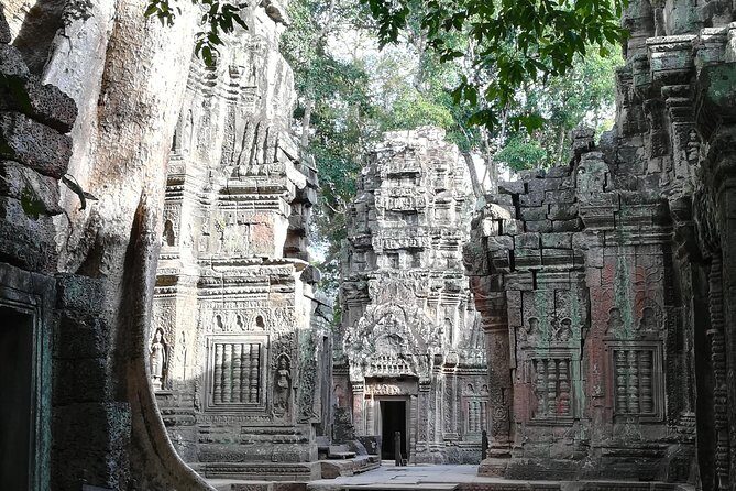 Half Day Angkor Wat Sunrise Private Tour - Bayon Temple: smiling faces after the jungle drama