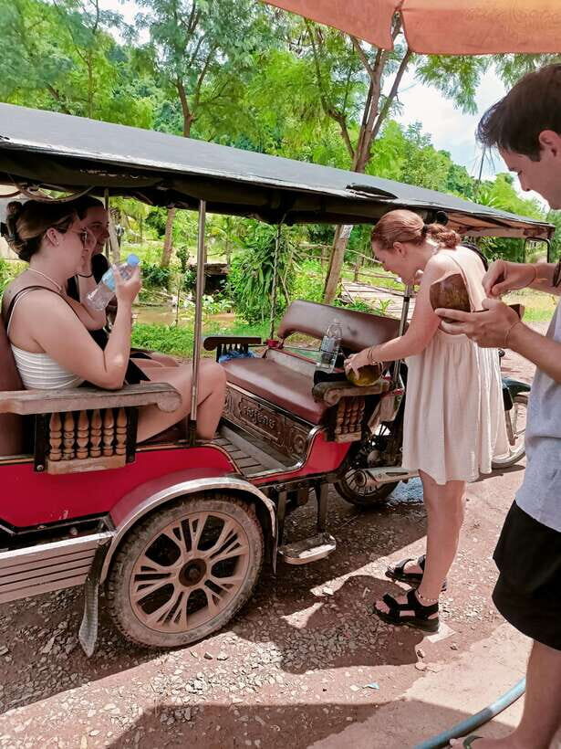 Kampot Countryside include Pepper farm,Kep crab market beach - Phnom Chhngok cave temple: 203 steps, Shiva inside, and real views