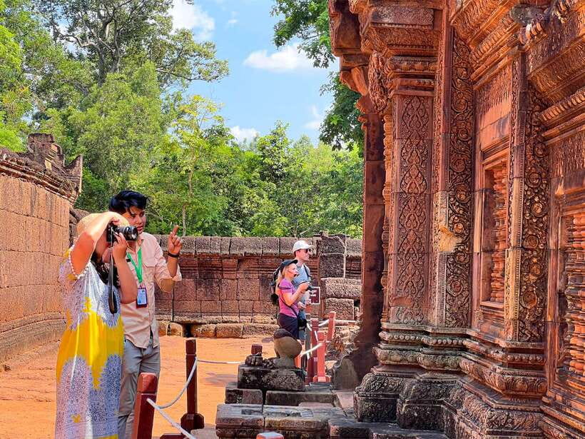Kulen Mountain, Beng Mealea and Banteay Srei Full Day Tour - Phnom Kulen: cliffs, a reclining Buddha, and the River of a Thousand Lingas