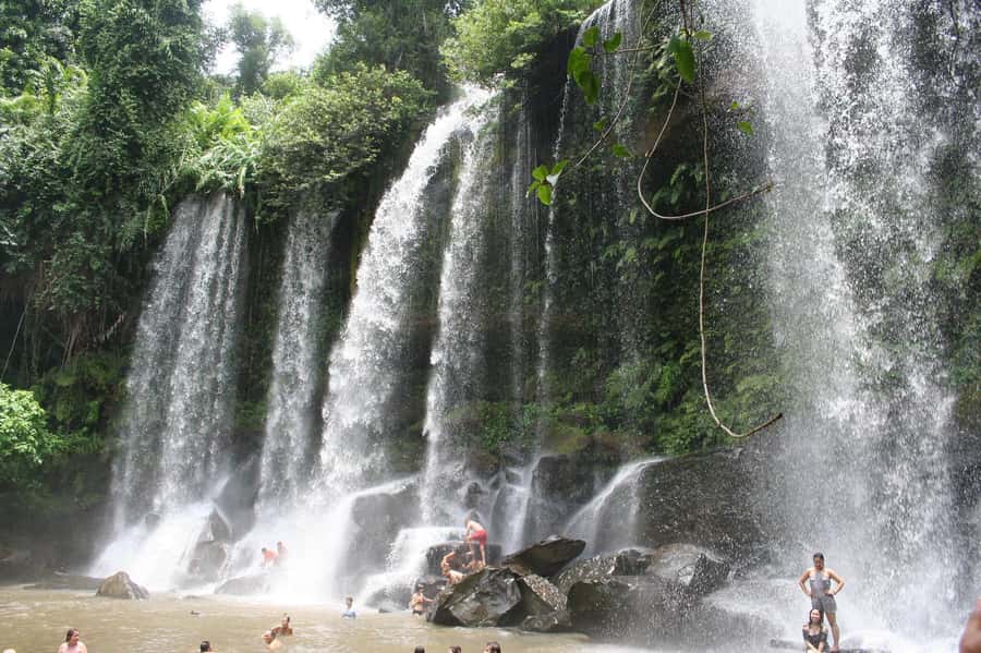 Kulen Waterfall: Rise and Shine with Cliff, Village w/ Guide - Kulen waterfalls: walk time, swim option, and lunch choices