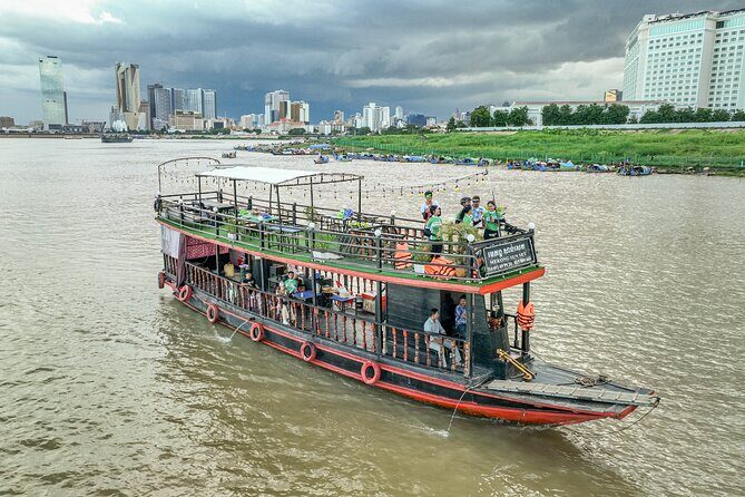 Phnom Penh Bike & Boat Sunset Tour / E-Bike Available - Step 5: Koh Oknha Tei and the Sunset Cruise on Mekong + Tonle Sap