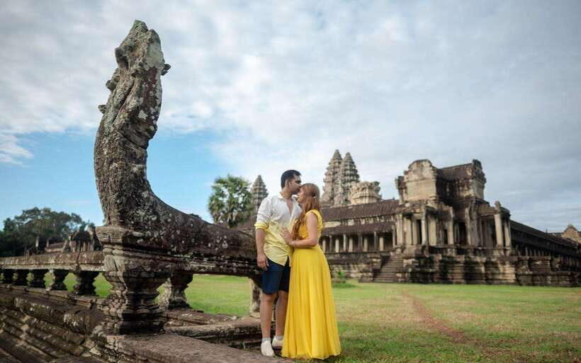 Professional Photoshoot in Angkor Archaeological Park - East Gate of Angkor Thom: a quieter checkpoint for photos