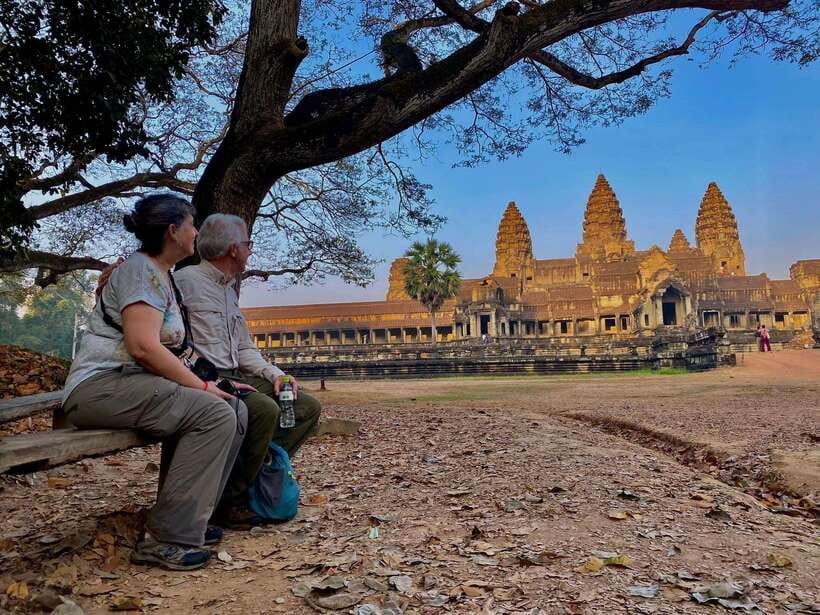 Siem Reap: Angkor Wat: Small-Group Sunrise or Sunset Tour - Angkor Thom and the Bayon complex: faces, towers, and Khmer explanations