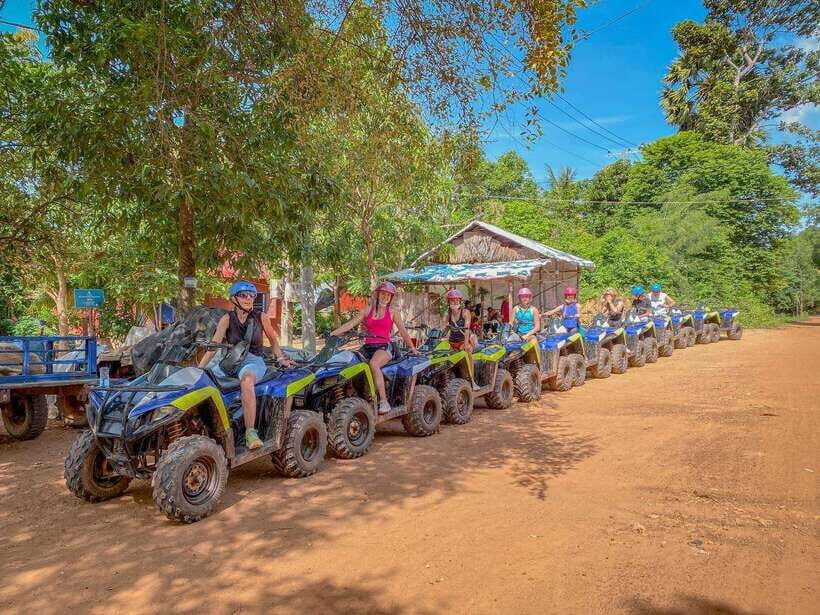 Siem Reap: Countryside Khmer village Tour by Quad Bike & ATV - Buddhist Temple Stops: Colorful, Guided, and Easy to Enjoy