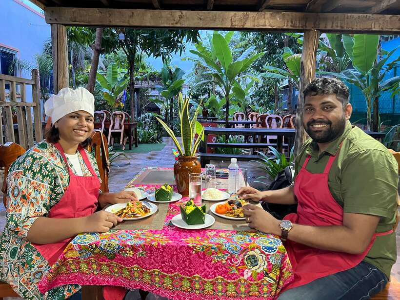 Siem Reap: Guided Day Trip to Local Village & Cooking Class - The 4-course meal: eating what you made, plus sitting down properly