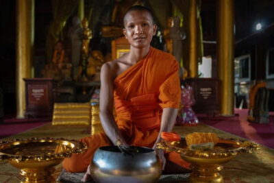 Siem Reap: Monk Blessings and Village Life Scooter Tour - West Baray pagoda: Buddhist paintings, a monk meeting, and a blessing