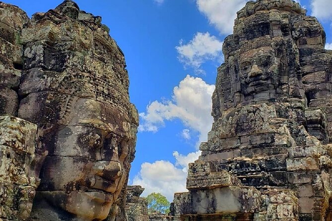 Siem Reap Private Full Day Angkor Wat Tour with Sunset or Sunrise - Angkor Thom South Gate: giant faces and instant scale