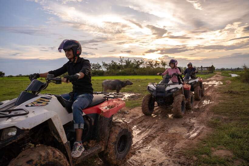 Siem Reap: Quad Bike Tour of Local Villages - After dark on the return: more paddies, more wildlife, more fun