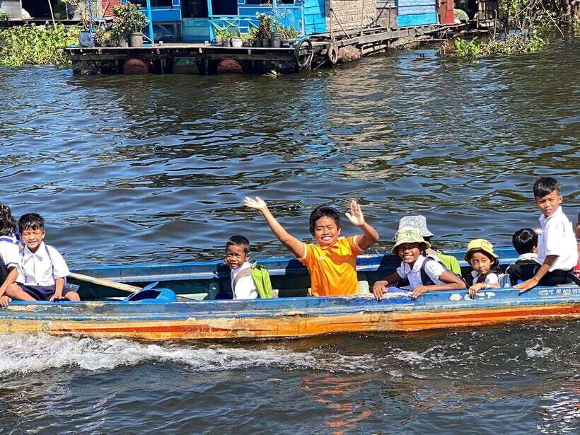 Tonle sap, Kompong Phluk (Floating village) - The Boat Journey: Big Boat Comfort and Open-Air Lake Time